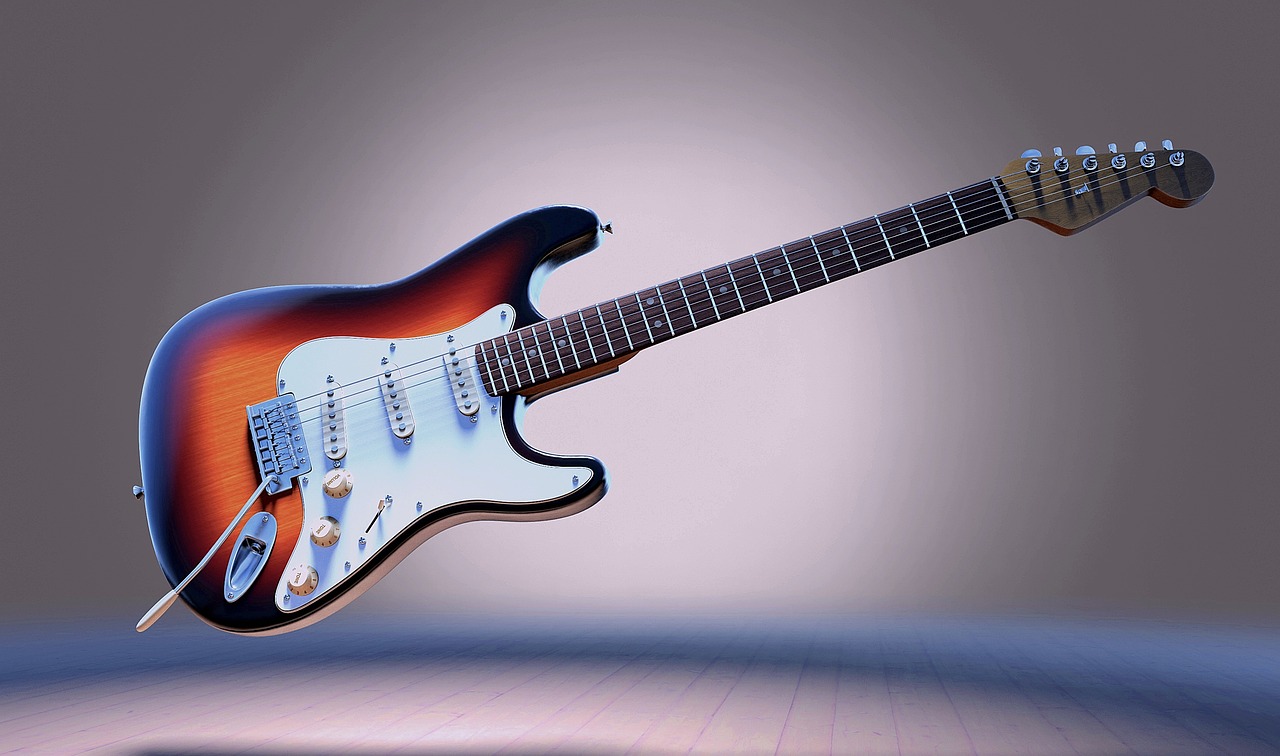 guitar, electric guitar, stringed instrument, musical instrument, instrument, rock music, 3d, rendering, 3d render, guitar, guitar, guitar, guitar, guitar-2925274.jpg